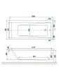 Rectangular acrylic bathtub PrimaLine QUATRO MINI 130x70 - 1