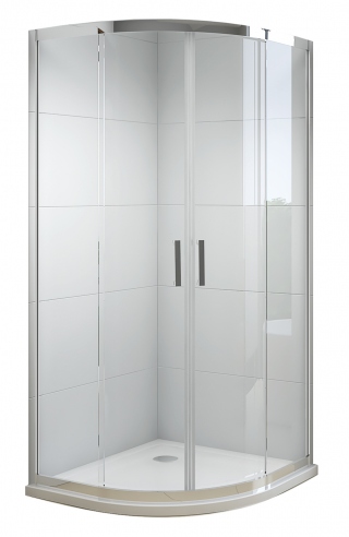 Kabina prysznicowa NIVO narożna półokrągła 100x100x190.5 cm Kabina prysznicowa NIVO 100x100x190.5 cm z brodzikiem Slim 5,5 cm