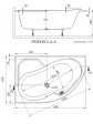 Wanna z hydromasażem asymetryczna narożna lewa prawa 160x100 cm - 20