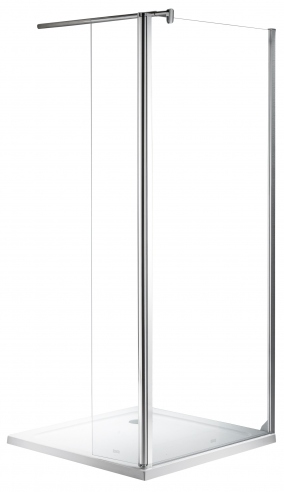 FLIT DUO shower wall 90 + 30x190cm, 6mm glass