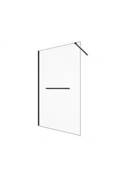 Walk-in shower 110 cm black