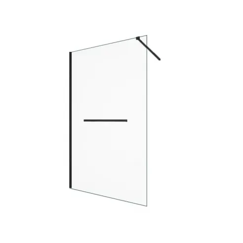Walk-in shower 110 cm black
