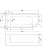 Wanna wolnostojąca przyścienna 170x75x58 cm. NOLA wersja lewostronna. - 6