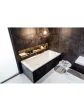 Rectangular corner bathtub for two people, 1700x750 mm, Formy Essente model, arrangement