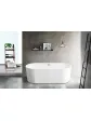 Acrylic freestanding bathtub bathroom arrangement with freestanding bathtub 170 cm - ISOLA model