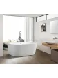 Arrangement of a freestanding wall-mounted ARISTA bathtub 170x80 cm
