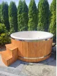 Balia ogrodowa ruska bania drewniana spa z hydromasażem kasztan - 225 cm aranżacja