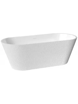 Free-standing rectangular acrylic bathtub, TRENTO model, white 160x75x57 cm Kopiuj