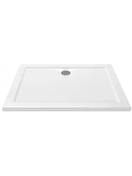 Rectangular low profile slimline shower tray PRESTON 120x80x4 cm for a senior, elderly or disabled person