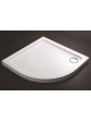 Półokrągły biały brodzik 100x100 do narożnej kabiny prysznicowej, niski na 5.5 cm - 1