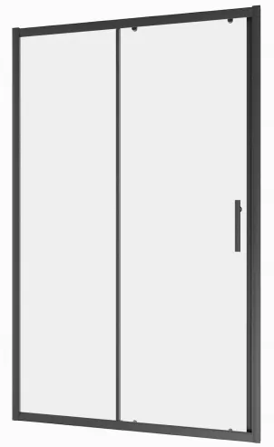 Sliding shower door 150 cm black