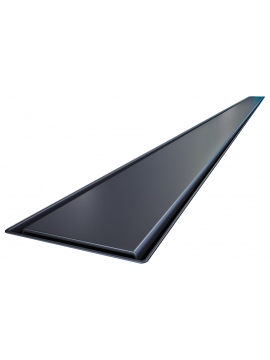 Black SLIM linear drain 50 cm with Viega siphon