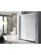 Shower door 1200 mm for recess, chrome, transparent, arrangement - EASY SLIDER model