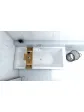 Large acrylic bathroom bathtub on legs with casing - 200x90 cm BERNO DUO