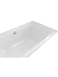 Large two-person rectangular acrylic bathtub with overflow on legs - 200x90 cm BERNO DUO