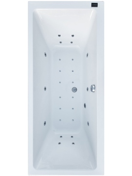 Rectangular bathtub with hydromassage 170x75 - ExclusiveLine series - KEO model. The best Polish quality.