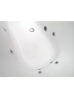 Free-standing jacuzzi bathtub180x80 SORENA OVAL with front skirt panel
