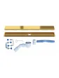 Elements: gold linear drain, siphon cover - 70 cm