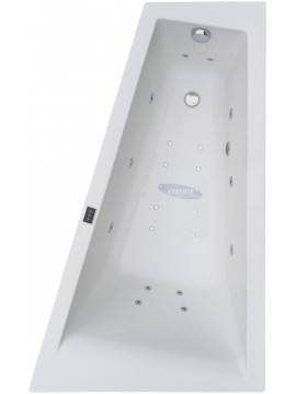 Whirlpool bathtub asymmetric BARBOSA 160x100 cm
