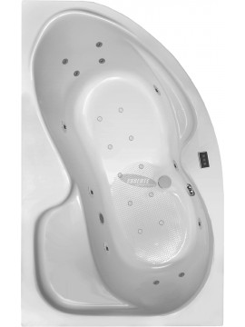 Hydromassage tub asymmetric ORUNA 160x100 cm