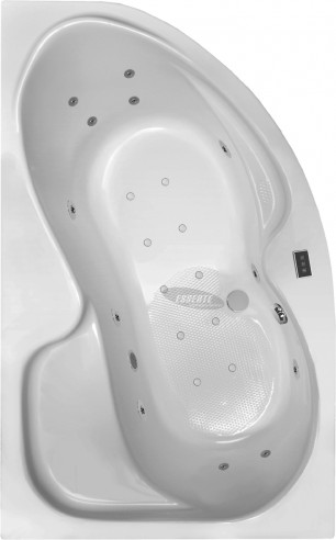 Whirlpool massage tub corner ExclusiveLine ORUNA 170x100 cm Hydromassage tub asymmetric ORUNA 170x100 cm