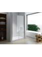 Drzwi prysznicowe wnękowe uchylne dwuskrzydłowe DUO ACTIVE 120x190 cm - 1