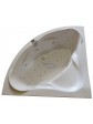 Whirlpool jacuzzi tub of sanitary acrylic - IVEA 145x145 cm made in EU - 3