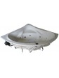 Whirlpool jacuzzi tub of sanitary acrylic - IVEA 145x145 cm made in EU - 12