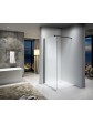 Black Walk-in wall shower enclosure 8 mm transparent toughened safety glass - 4