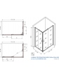 Kabina prysznicowa narożna prostokątna MEXO szkło hartowane 80x120x185 cm - 2