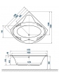 Wanna narożna symetryczna PrimaLine BETA 150x150 - 1