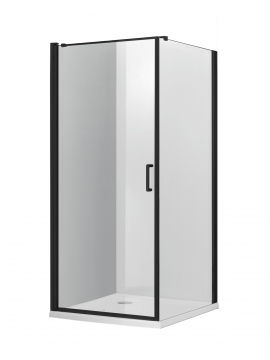 Corner shower cubicle CUADRADO 90x90x190 cm black