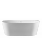 Acrylic free standing back-to-wall bathtub, model AREZO white 140x71x58 cm - 1