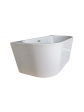 Acrylic free standing back-to-wall bathtub, model AREZO white 140x71x58 cm - 4