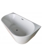 Acrylic free standing back-to-wall bathtub, model AREZO white 140x71x58 cm - 5