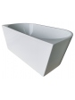 Acrylic free standing back-to-wall bathtub, model AREZO white 140x71x58 cm - 6