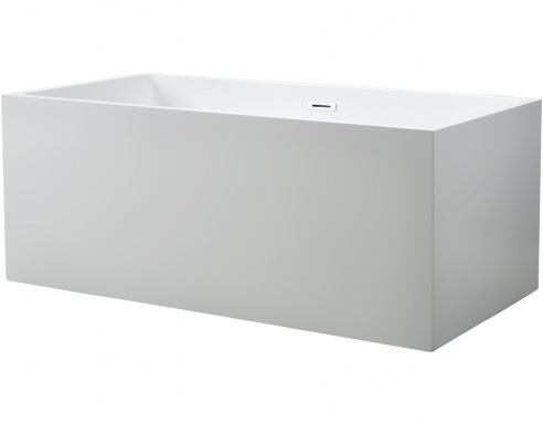 Free-standing rectangular acrylic bathtub, TERNO model, white 170x80x60 cm