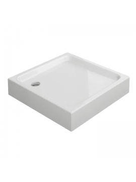 Built-in shower tray 80x80 cm, white, made of Altuglas thick acrylic panel