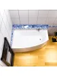 Corner bathtub on legs, right - BERNO 150x90 cm