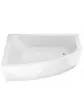 Corner acrylic bathtub with white casing BERNO 150x90 cm