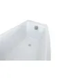 Asymmetric white acrylic corner bathtub - BERNO 150x90 cm
