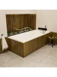 Rectangular white bathtub built into a recess, ESSENTE guarantee - 190x90 cm BERNO