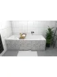 Wall-mounted rectangular bathtub on legs - 190x90 cm BERNO