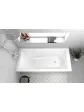 Large bathroom bathtub made of acrylic board with a frame on legs, recessed with a siphon and a stopper - 190x90 cm BERNO