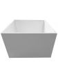 Freestanding white square bathtub - SERANO 95x95 cm