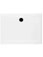 Rectangular bathroom shower tray 80x120 cm for seniors, snow-white - PRESTON