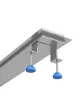 Leveling assembly feet for a linear drain - 50 cm