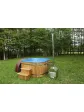 Ruska balia ogrodowa kwadratowa ogrodowe całoroczne spa z piecem wewnętrznym opalane drewnem - 180 cm