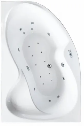 Corner whirlpool hydromassage bathtub ROSA 170x105 cm left right hand Rosa 170x105 left- and right-hand whirlpool bathtub