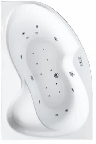Corner whirlpool hydromassage bathtub ROSA 150x105 cm left right hand Rosa 150x105 left- and right-hand whirlpool bathtub